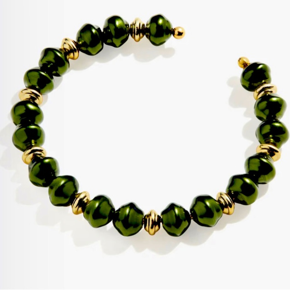 New Alex and Ani Sea Sultry Cuff Bracelet in Green